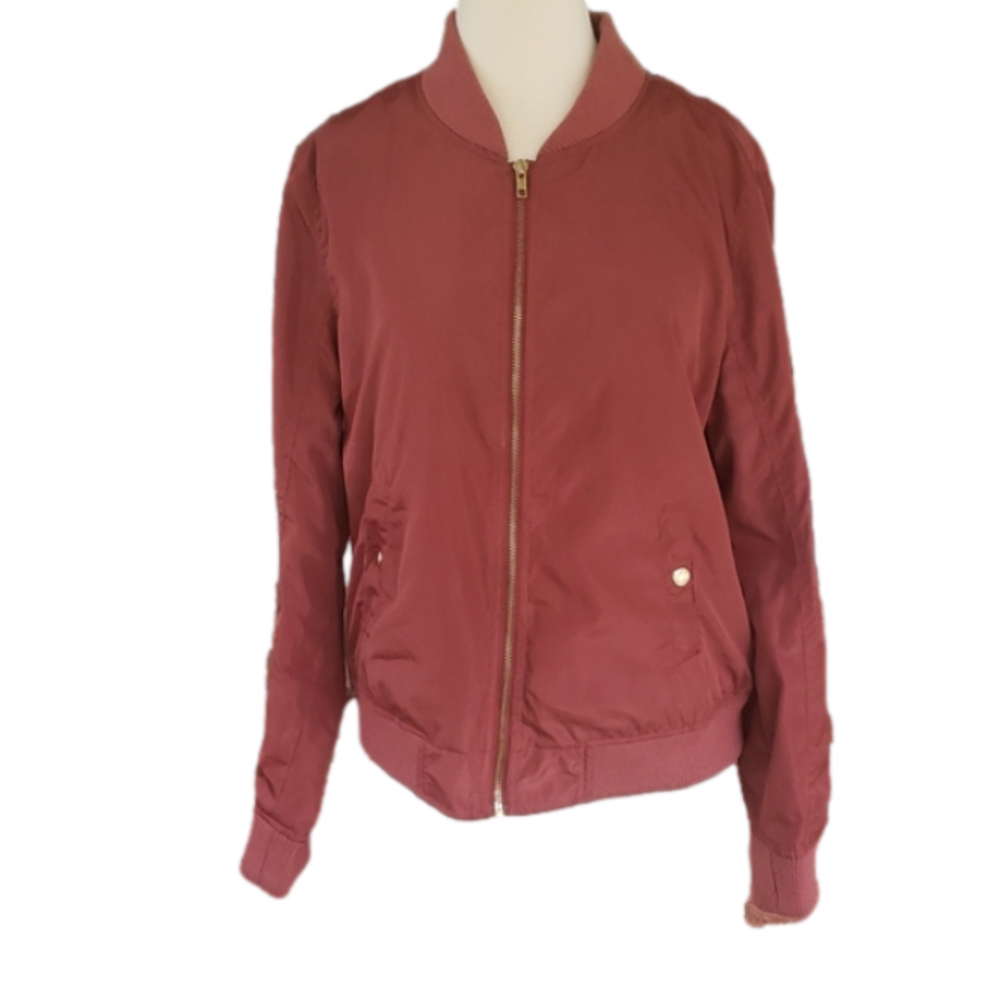 Angel Kiss Bomber Jacket L Maroon